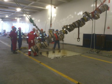 Replacement crankshaft for the Northlink ferry, Hamnavoe